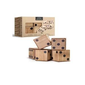 Studio Mercantile Jumbo Wooden Yard Dice Game, Set of 5